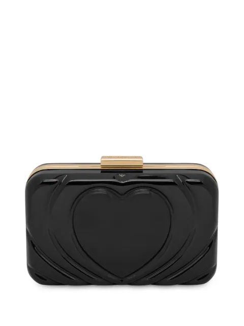 Love Moschino heart-embossed clutch bag Women