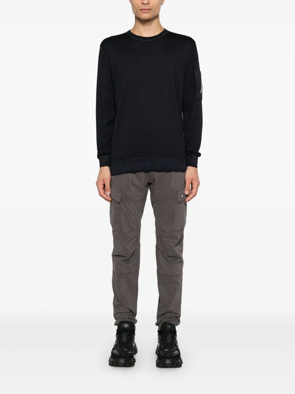 C.P. Company Broek met logopatch - Grijs