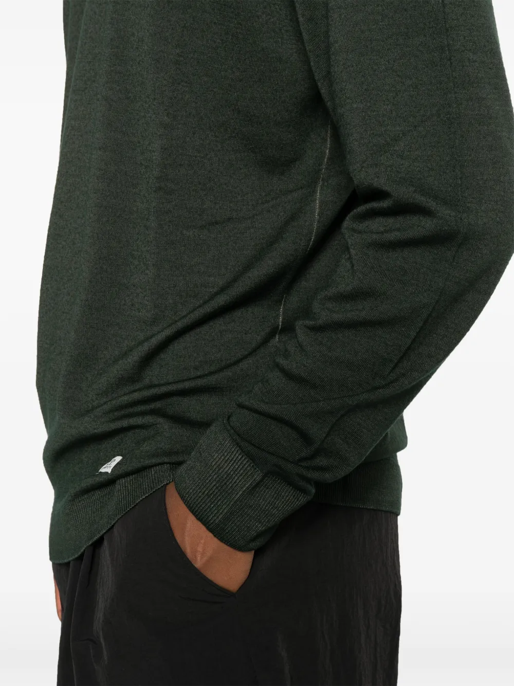 C.P. Company Trui met logopatch Groen