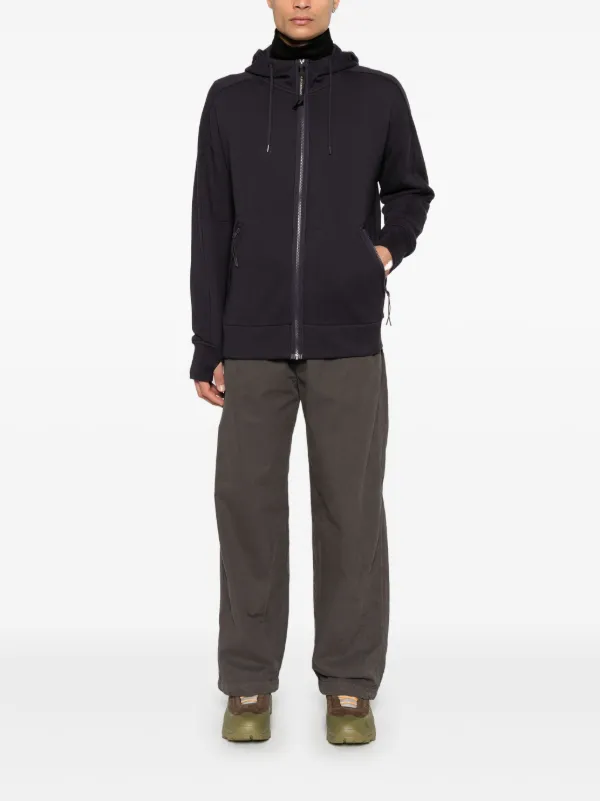 C.P. Company Goggles-detail zip-up Hoodie | Blue | FARFETCH