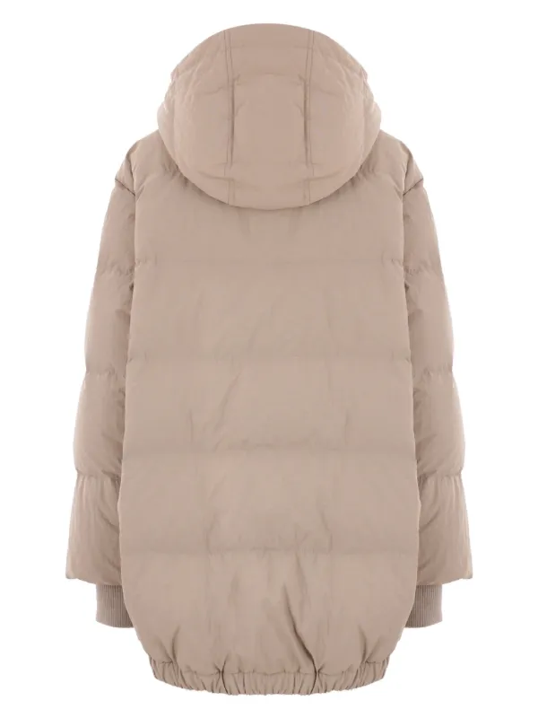 Brunello Cucinelli Hooded Down Jacket Neutrals FARFETCH JO