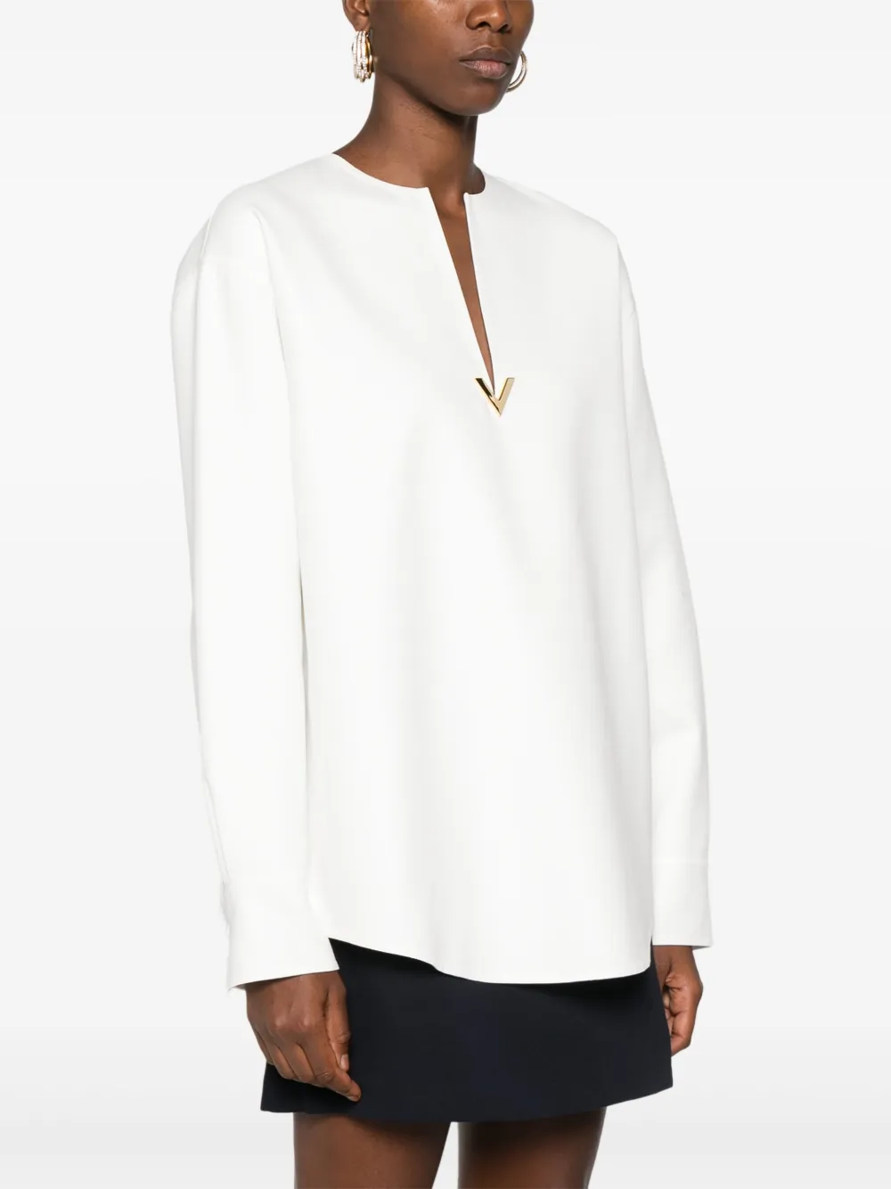 Valentino Garavani Top verfraaid met VGold Wit