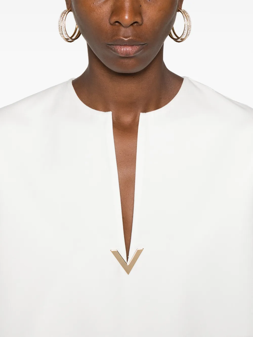 Valentino Garavani Top verfraaid met VGold Wit