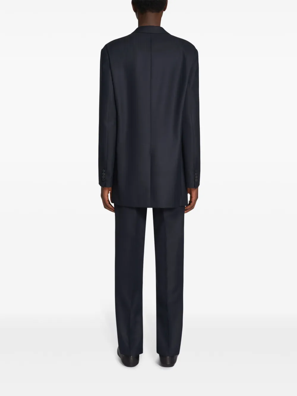 DRIES VAN NOTEN Plooibroek met toelopende pijpen Blauw
