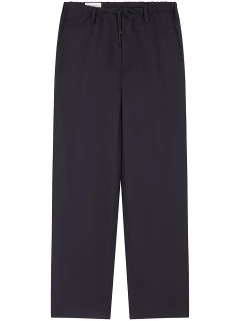 DRIES VAN NOTEN pantalones rectos con cordones en la pretina