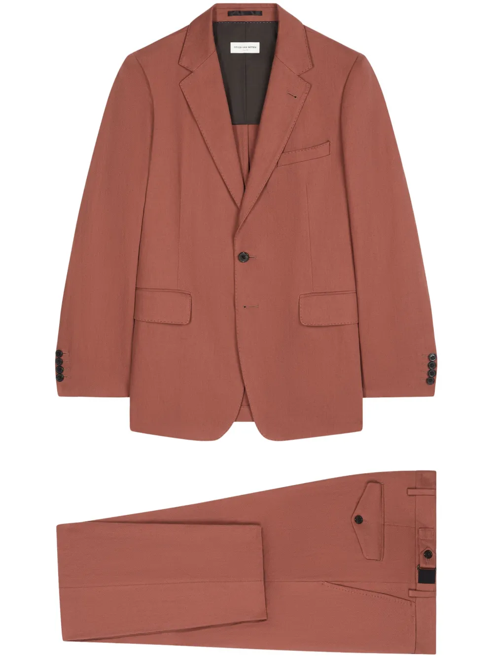 DRIES VAN NOTEN wool suit - Brown