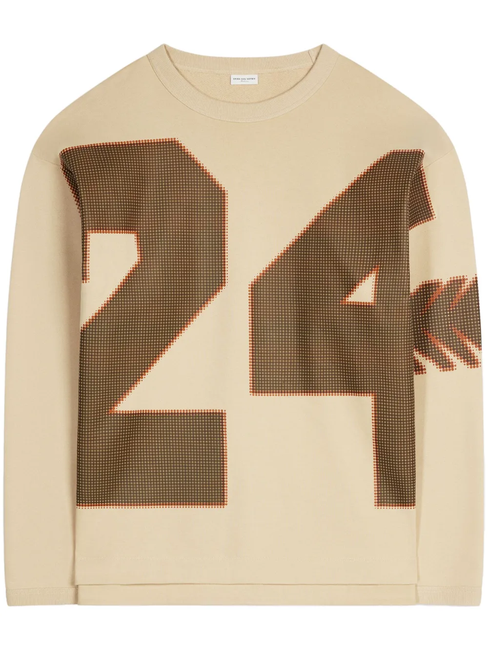 DRIES VAN NOTEN Sweater met print Beige