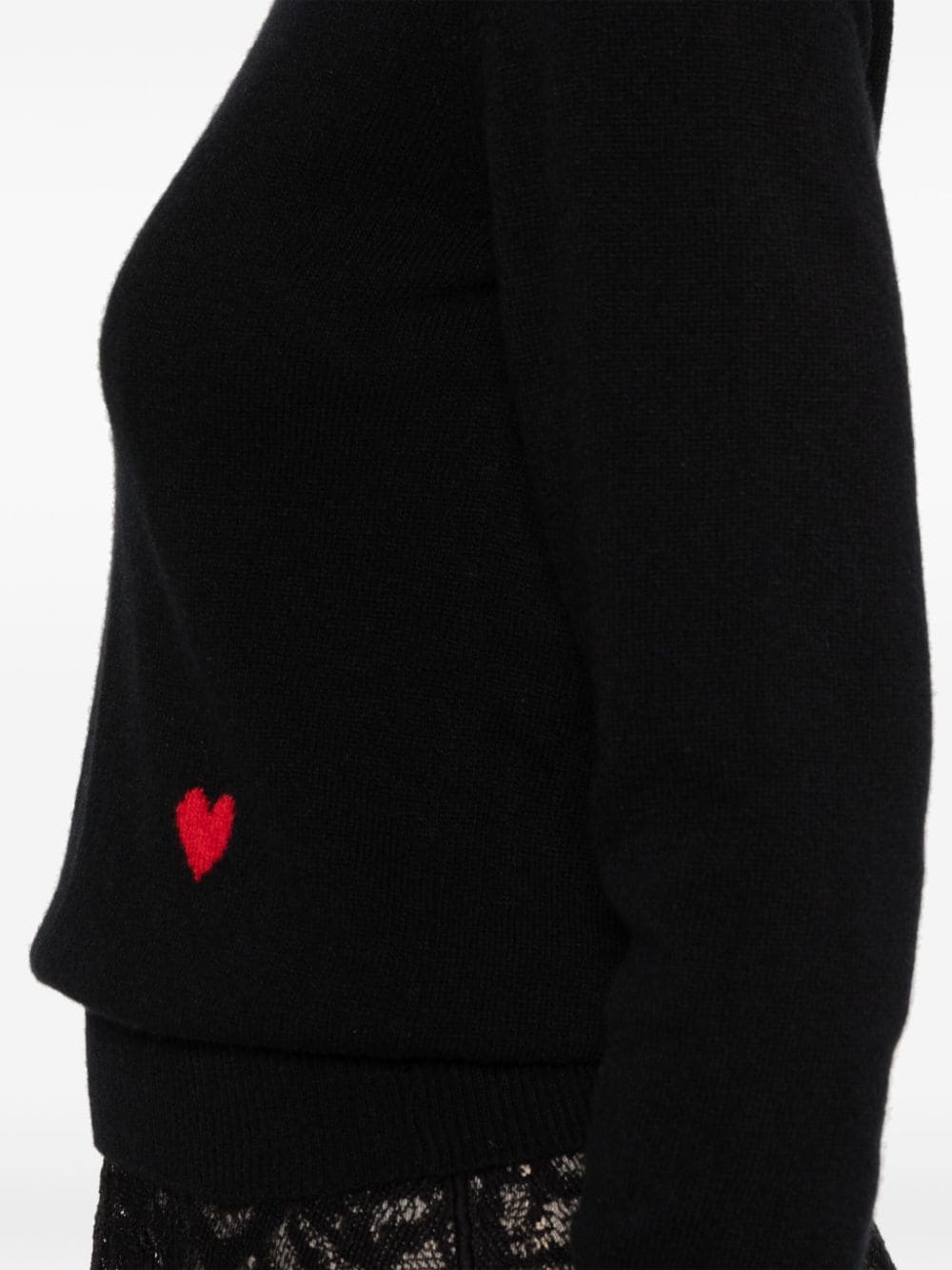 Shop Moschino Heart-motif Sweater In Black