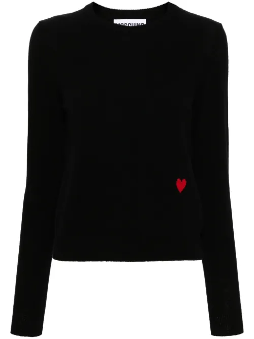 Moschino pull à motif cœur - Noir - Moschino - Modalova