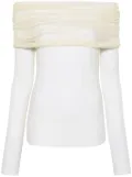 Christopher Esber Veiled silk top - Neutrals