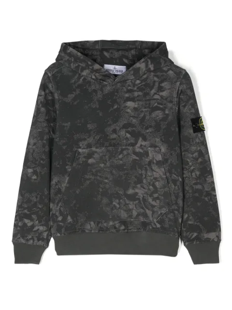 Stone Island Junior Compass-badge cotton sweatshirt