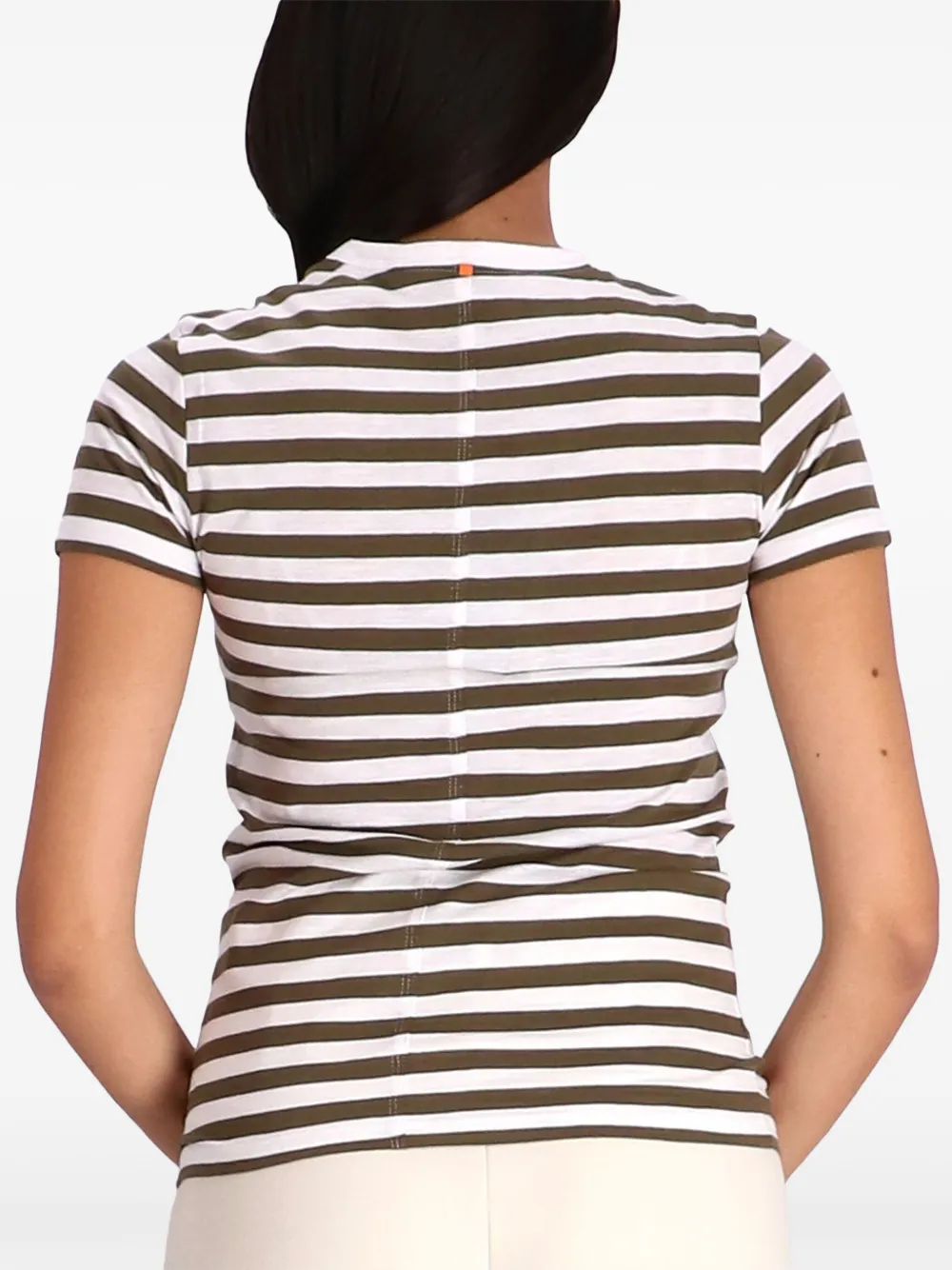 BOSS Gestreept T-shirt Bruin
