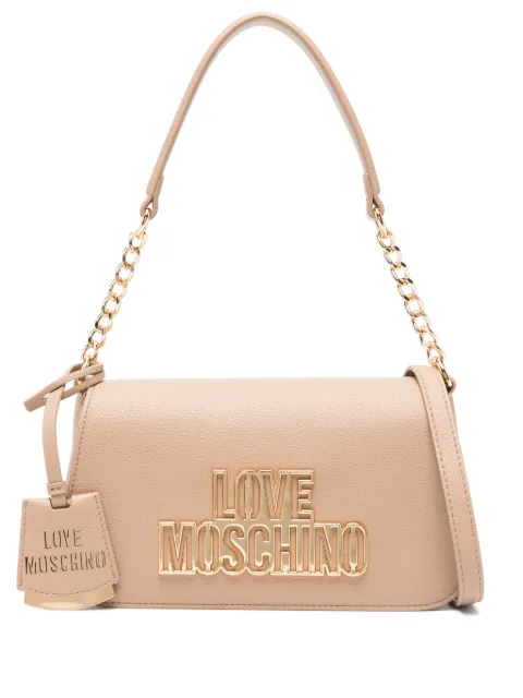 Love Moschino logo-plaque shoulder bag WOMEN