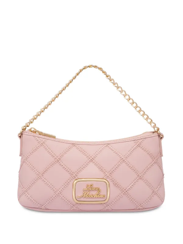 Love Moschino ロゴプレート ショルダーバッグ | ピンク | FARFETCH JP