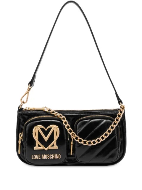 Love Moschino logo-plaque shoulder bag WOMEN