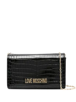 T-shirt Love Moschino - Logo Grid Monogram - Taille L Rouge - Occasion Très Bon état