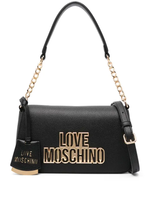 Love Moschino logo-plaque shoulder bag WOMEN