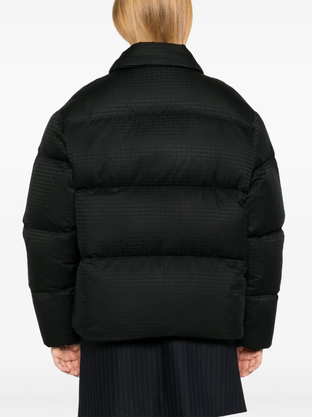 Miu Donsjack met logo-applicatie Zwart