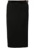 Prada belted midi skirt - Black