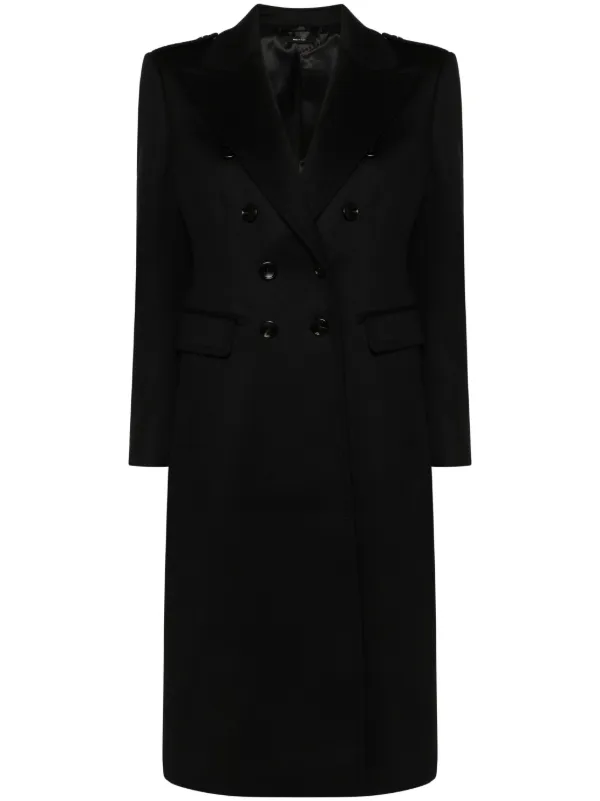 コート Tom Ford Double-Breasted Coat TOM FORD Double Breasted Herringbone Wool & Cashmere Coat