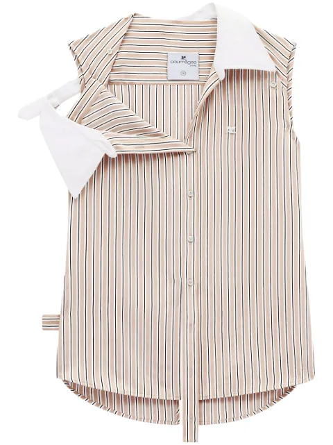 Courrèges camisa con rayas estampadas