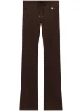 Courrèges embroidered-logo track pants - Brown