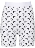 Marine Serre moon-print jersey mini shorts - White