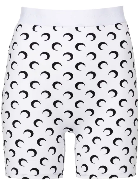 Marine Serre moon-print jersey mini shorts