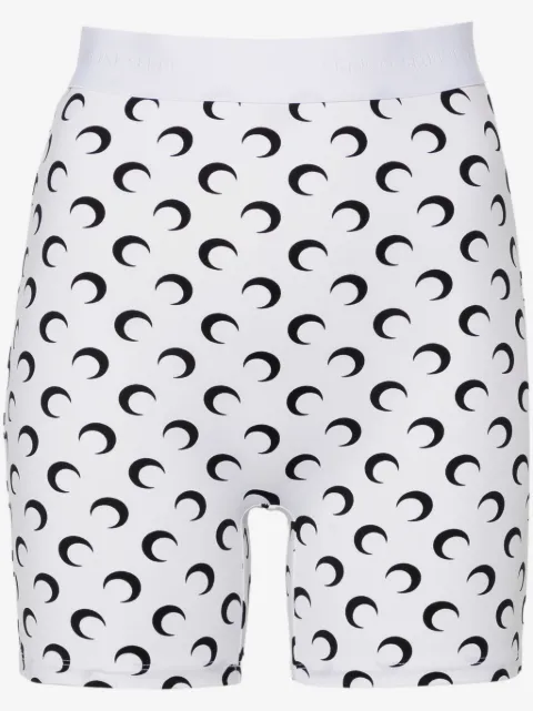 Marine Serre recycled moon jersey mini shorts