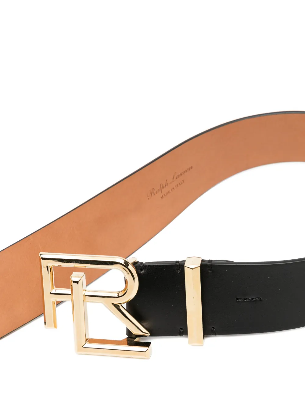 Ralph Lauren Collection Riem met logo - Zwart