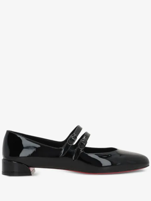 Christian Louboutin Sweet Jane double-strap patent-leather ballet flats