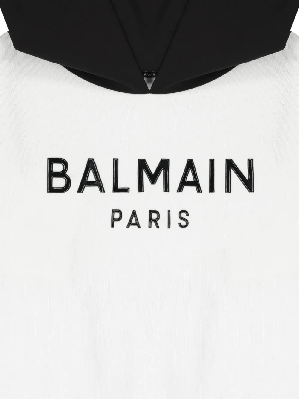 Balmain Kids Katoenen hoodie met logoprint Wit