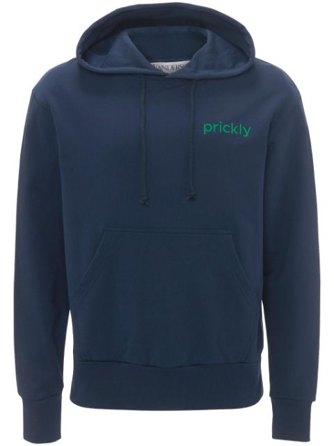 JW Anderson Prickly slogan-print hoodie Men