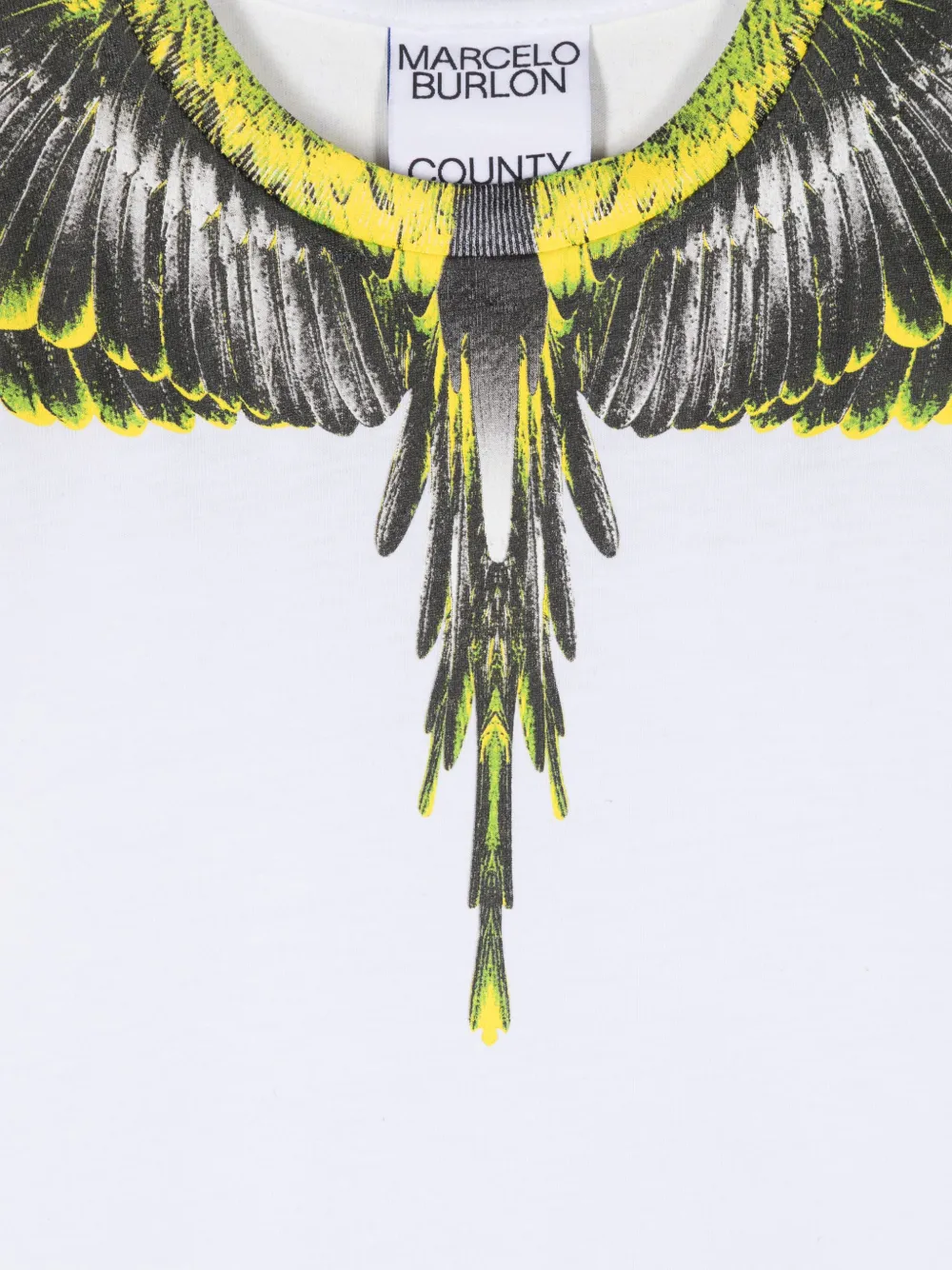 Marcelo Burlon County Of Milan Kids T-shirt met vleugelprint Wit