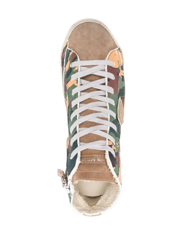 ★Philippe Model(Men)★PRSX Low Sneaker★Camouflage Philippe Model Paris Prsx Camouflage Neon low-top sneakers