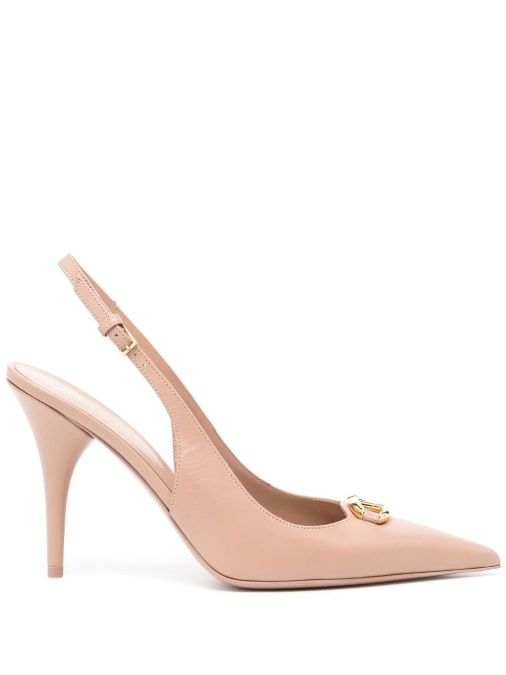 Valentino Garavani 100mm Vlogo slingback pumps Neutrals