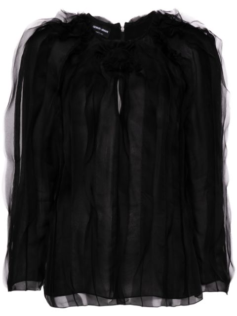 Giorgio Armani ruffled organza blouse Women