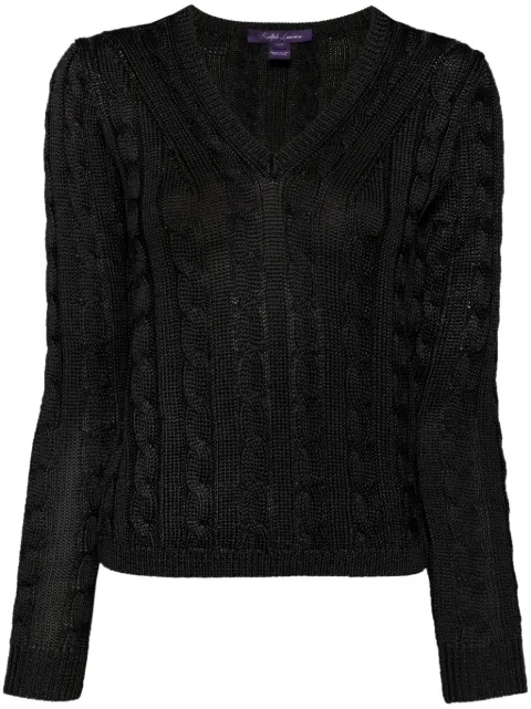 Ralph Lauren Collection cable-knit silk jumper