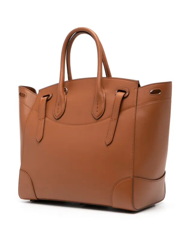 トートバッグ Ralph Lauren Ralph Lauren Collection Soft Ricky 33 Handbag Soft Ricky 33 Calfskin-Trim Canvas Bag