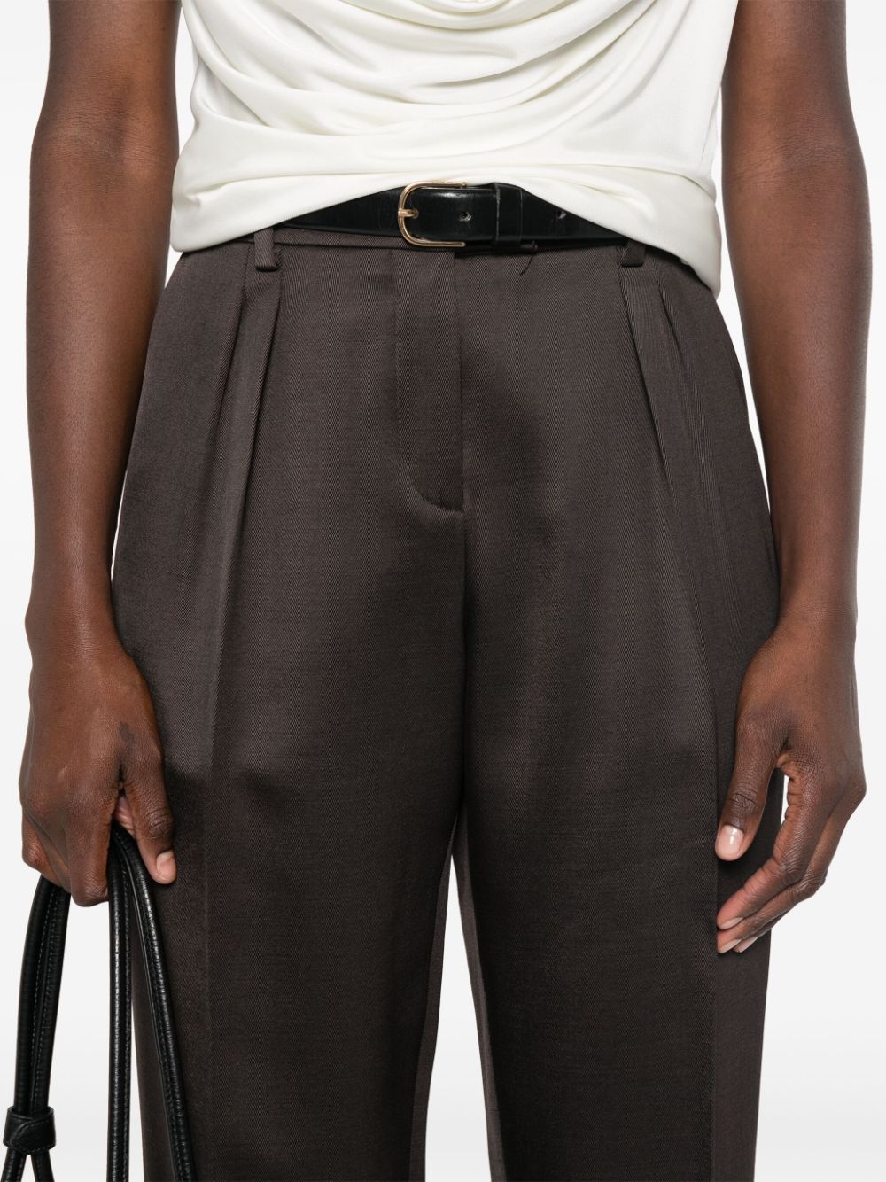 Shop Tom Ford Pleated Trousers In Brown