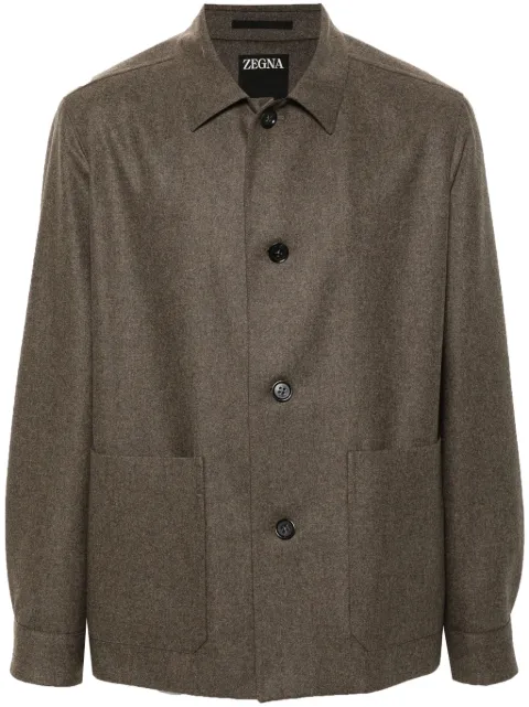 Zegna wool shirt jacket