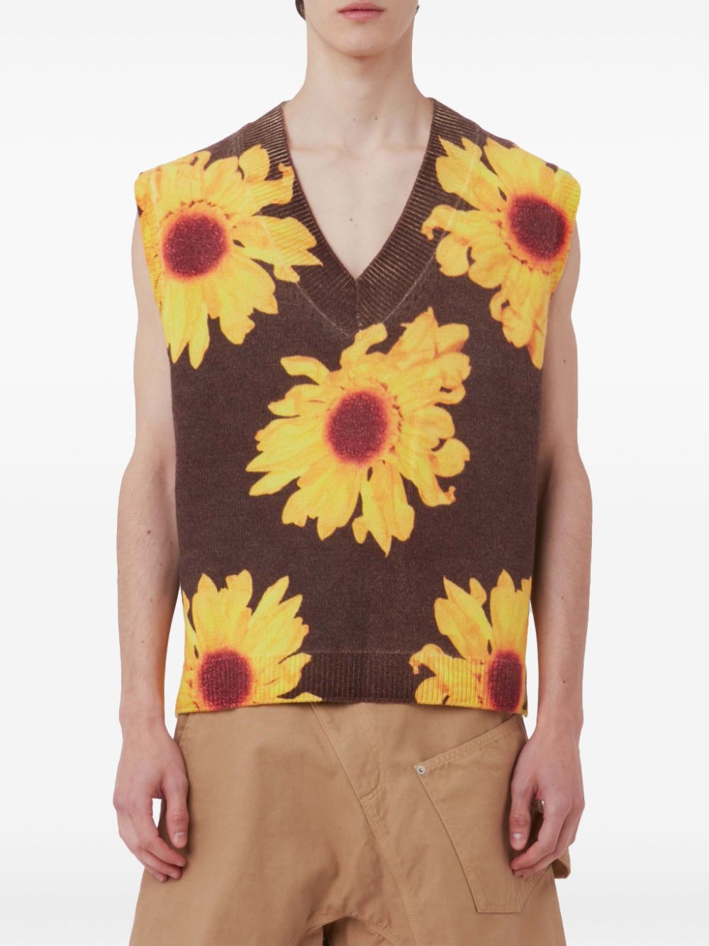 JW Anderson knitted printed vest Women