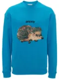 JW Anderson hedgehog-print crew-neck sweatshirt - Blue