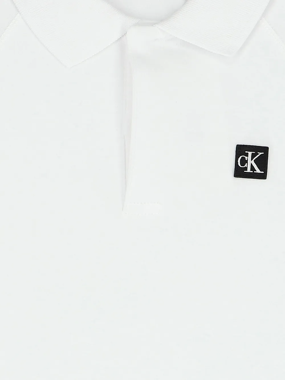 Calvin Klein Kids Katoenen poloshirt met logopatch Wit