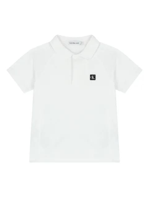 Calvin Klein Kids قميص بولو قطن بشارة شعار الماركة