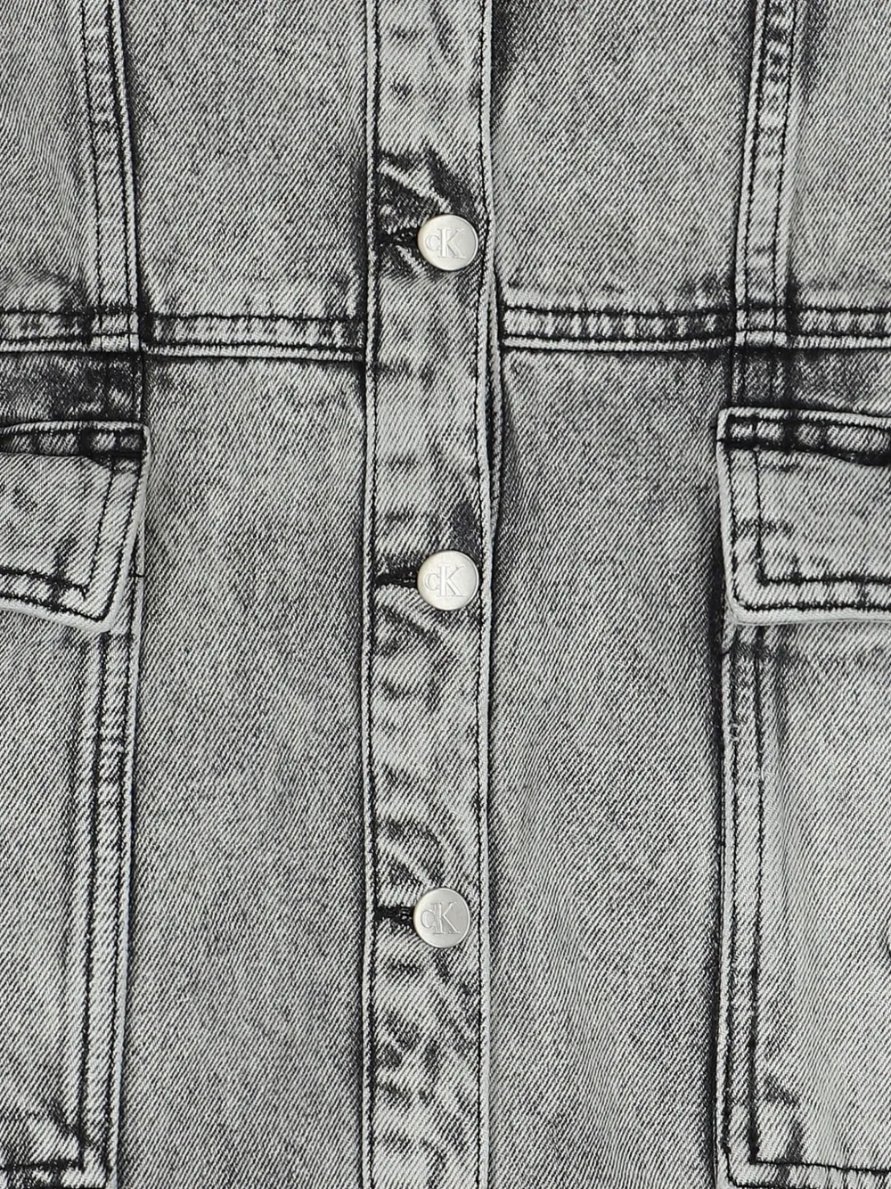 Calvin Klein Kids Spijkerjurk met logo Grijs