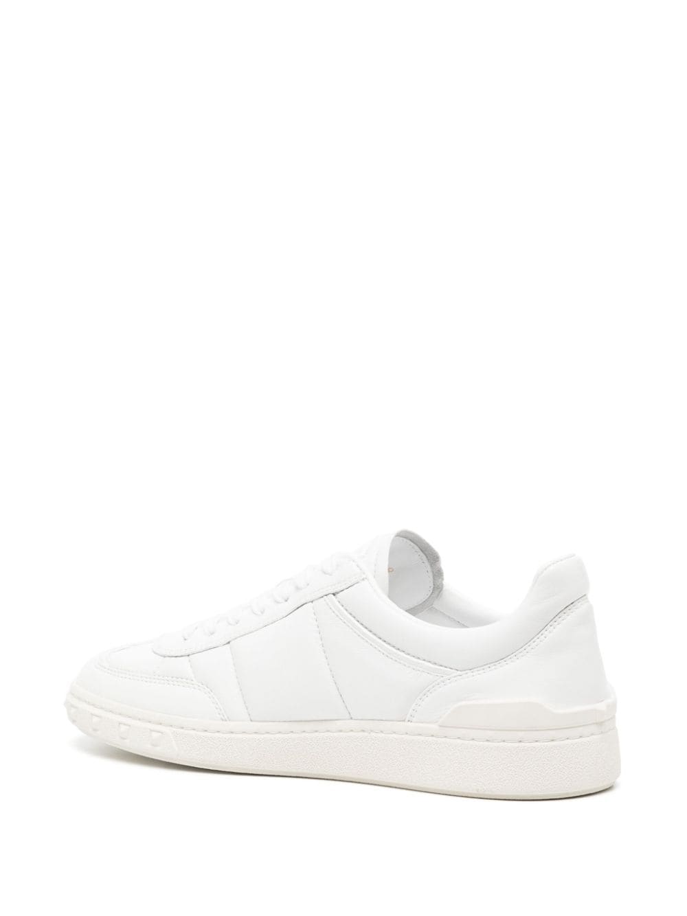 Shop Valentino Panelled Low-top Sneakers In White