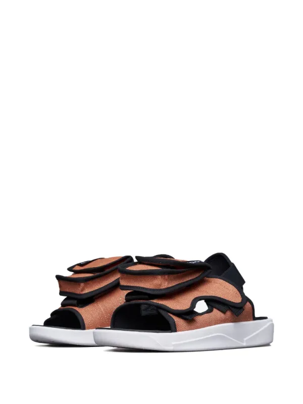 orange jordan sandals
