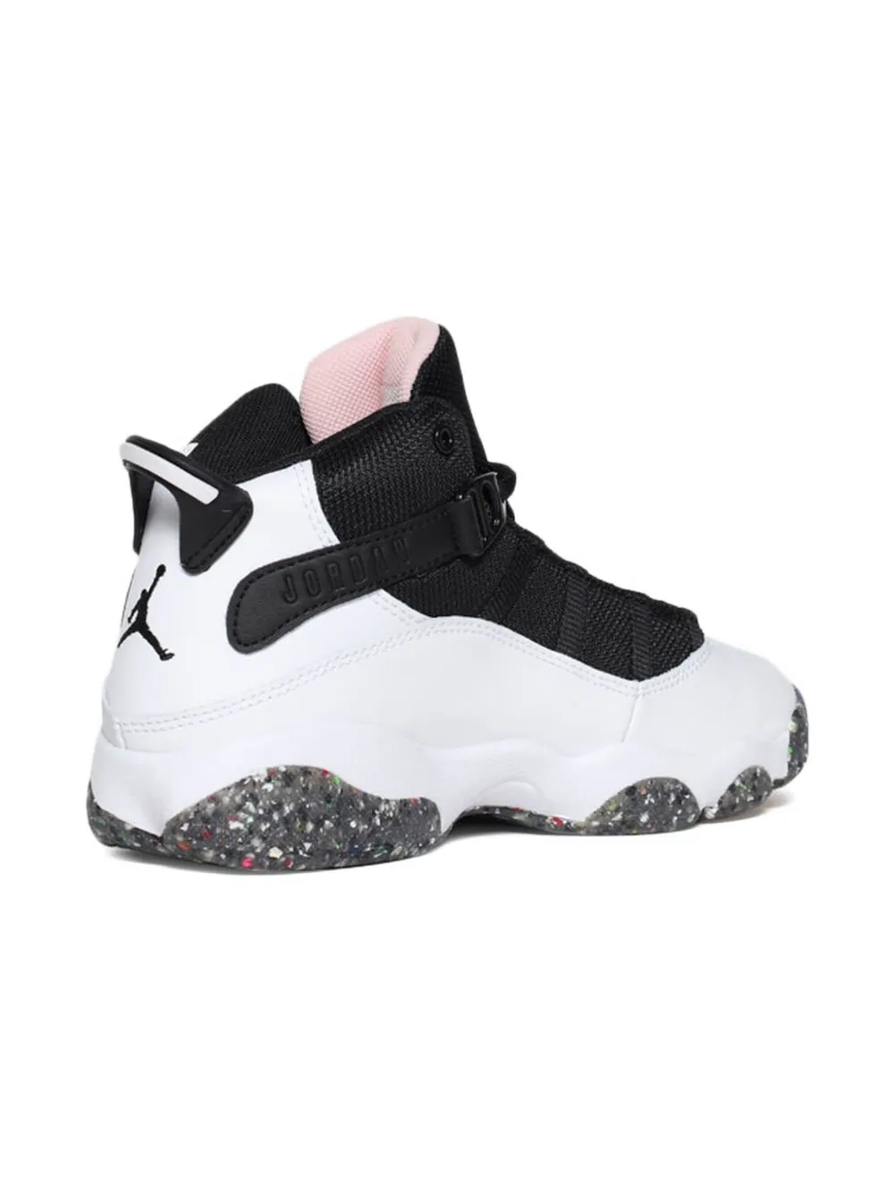Jordan Kids 6 Rings sneakers met gespikkelde zool - Wit