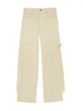 Phoebe Philo Strap jeans in milky yellow denim